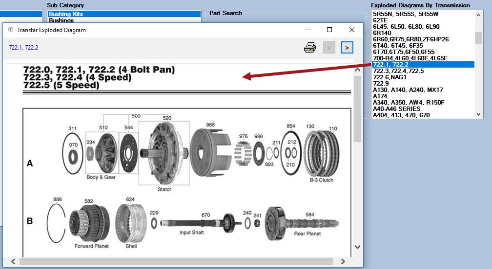 Transtar Exploded Diagram